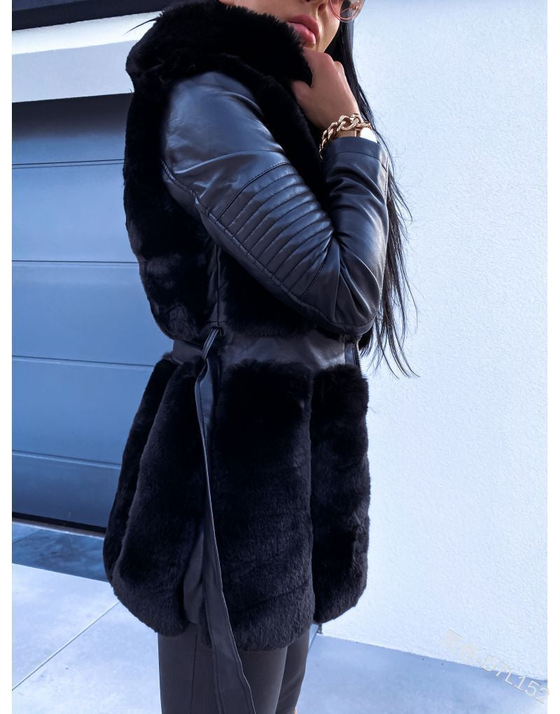 Fashion Fur Hooded Jacket