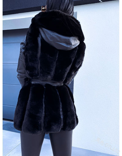 Fashion Fur Hooded Jacket