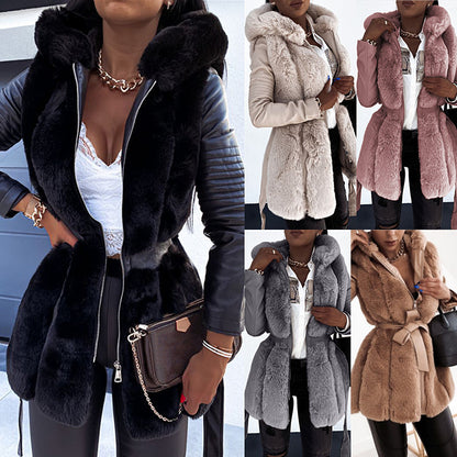 Fashion Fur Hooded Jacket