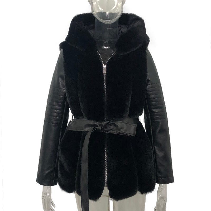 Fashion Fur Hooded Jacket