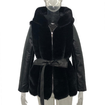 Fashion Fur Hooded Jacket
