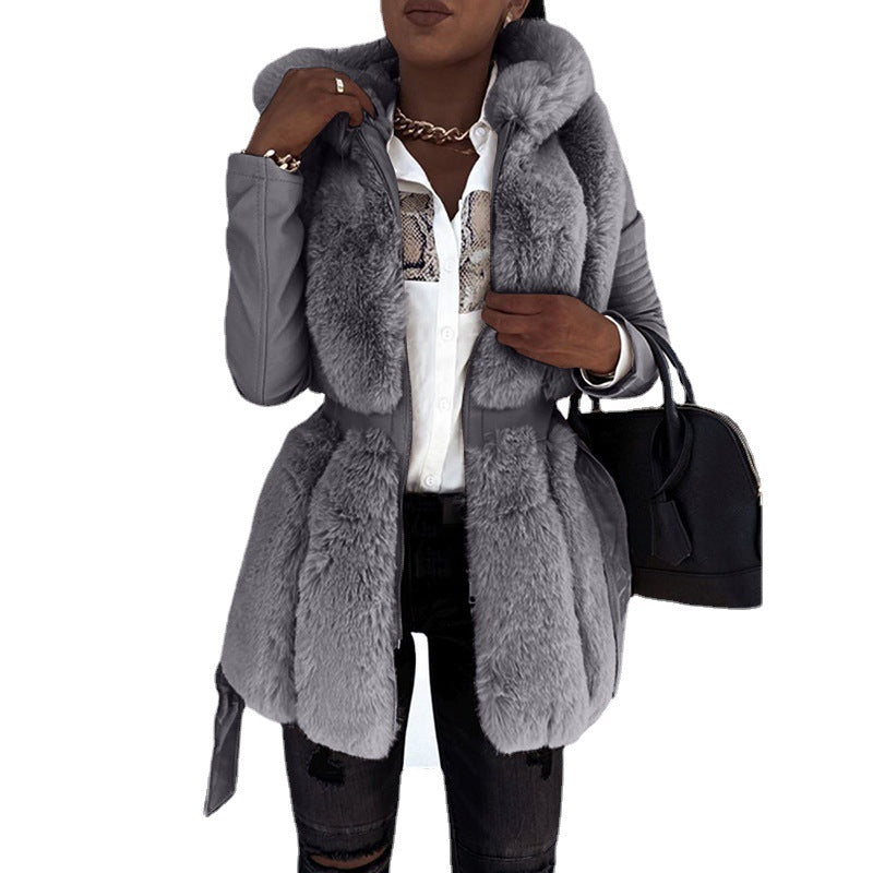 Fashion Fur Hooded Jacket