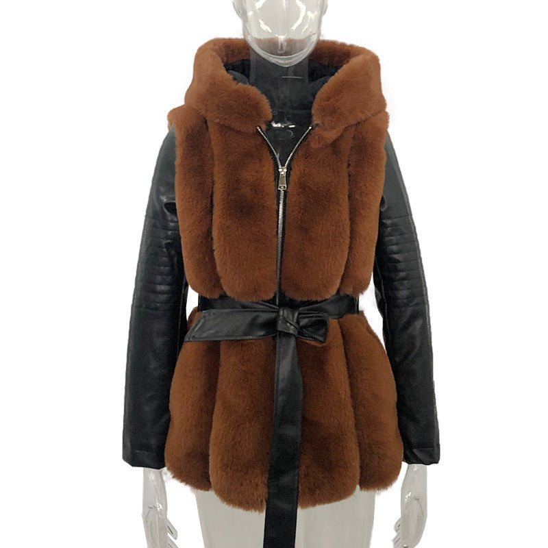 Fashion Fur Hooded Jacket