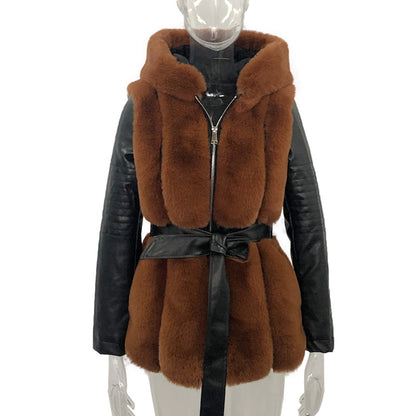 Fashion Fur Hooded Jacket